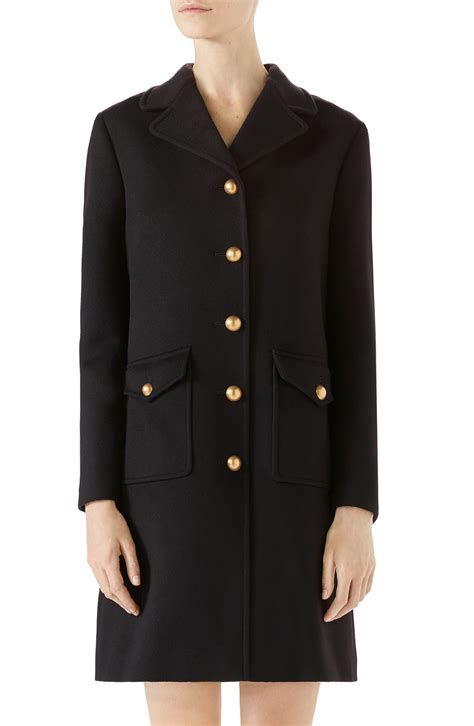 navy gucci double g coqt|Gucci wool coat off white.